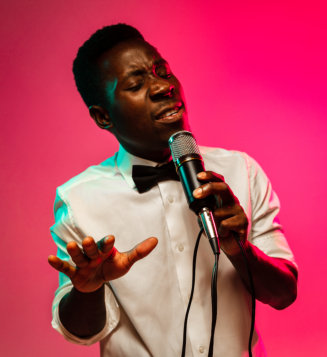 man singing
