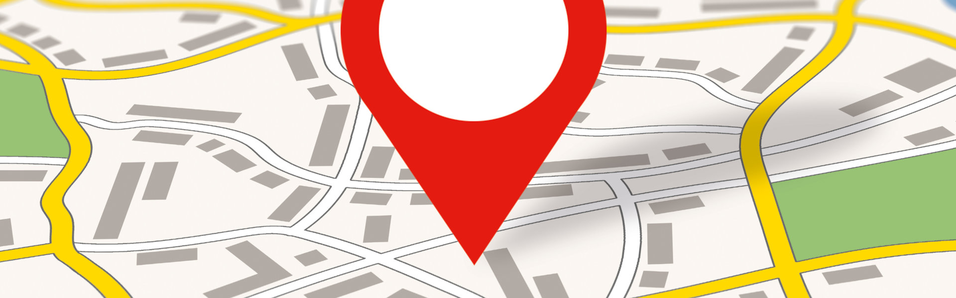 location pinned on map