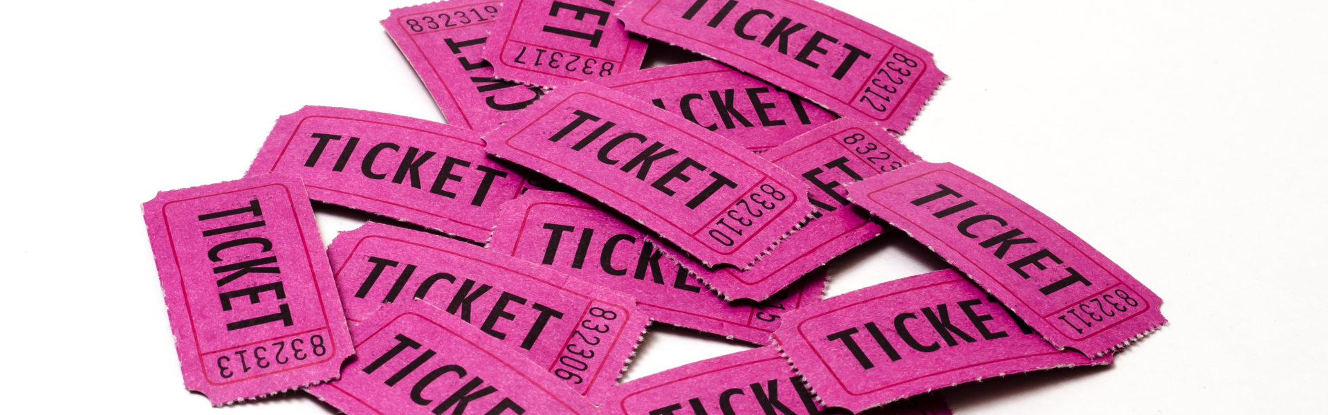 Colorful raffle or drawing tickets