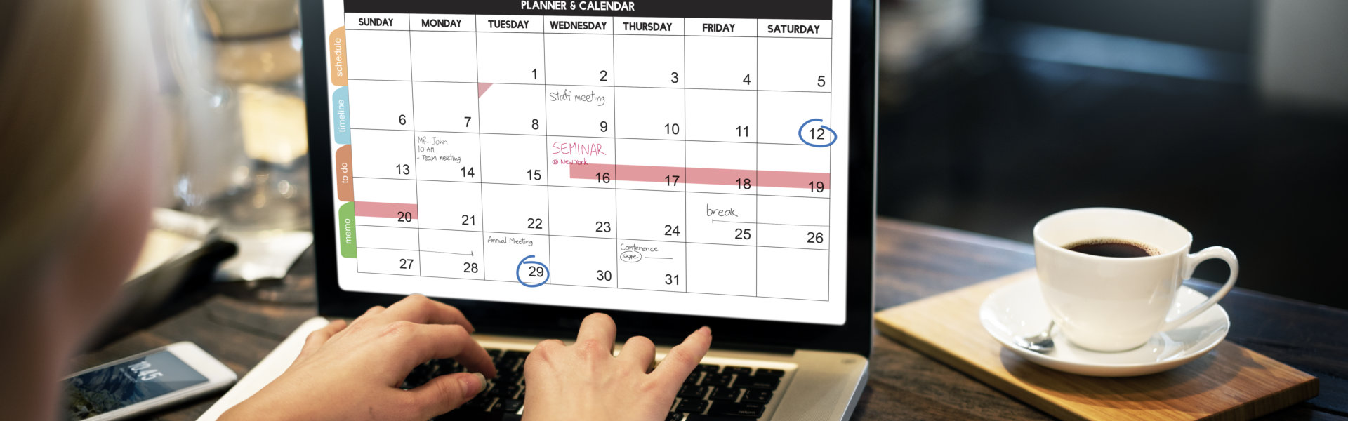 Calendar Planner Organization Management Remind Concept